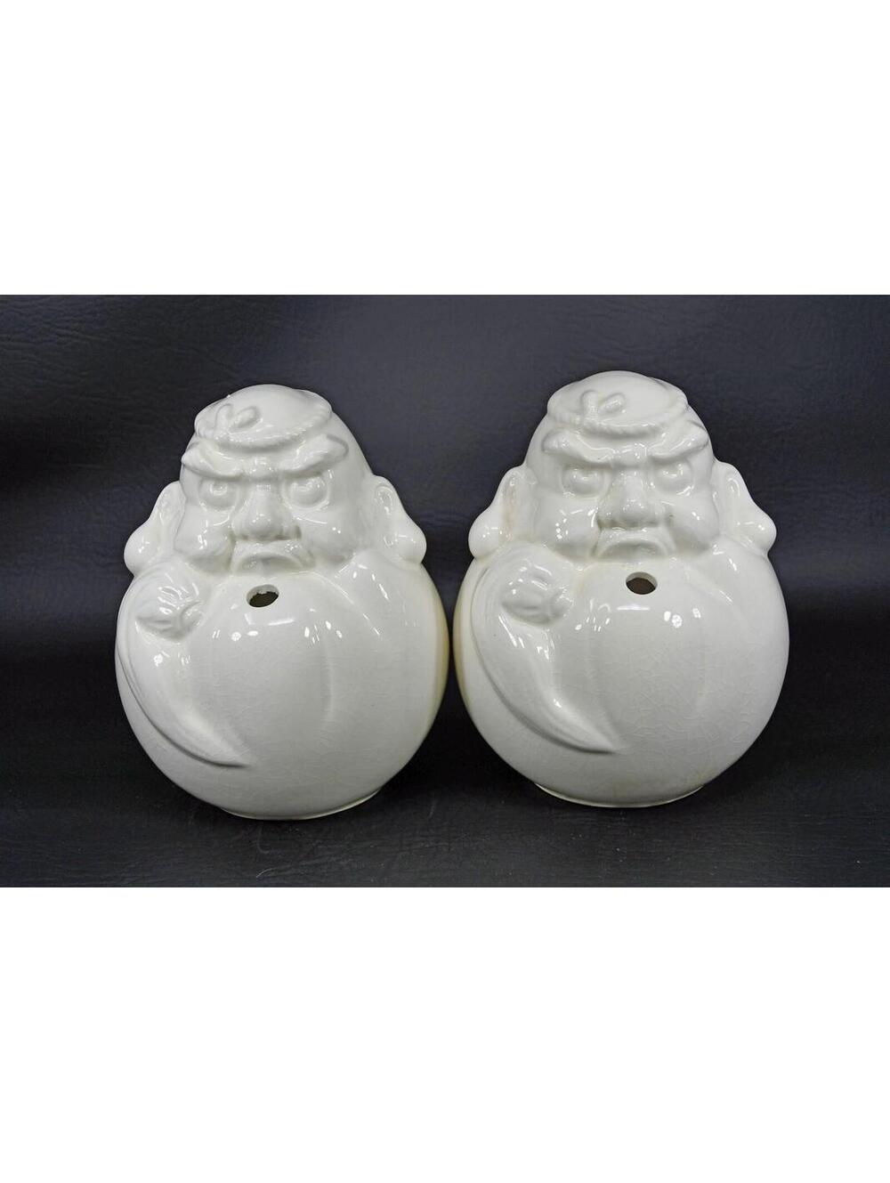 VTG Benihana Angry Daruma Buddha Good Luck Tiki White Ceramic Cocktail Mug Cup 2